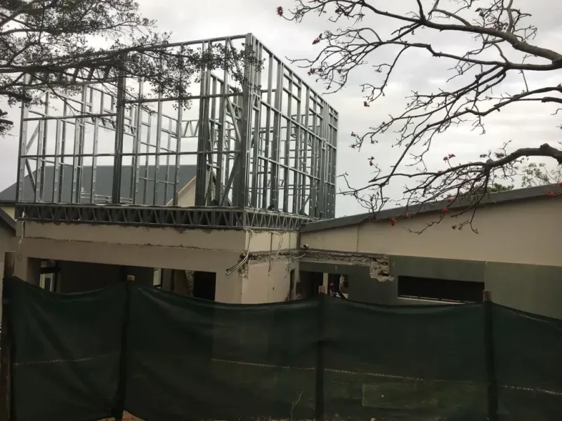dunkirk estate steel frame structure extension