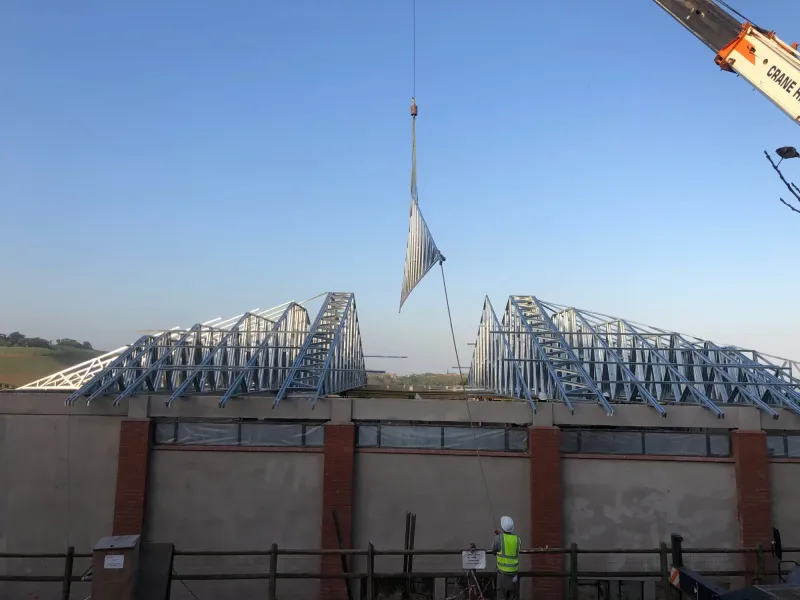 crawford college steel frame trusses roofing