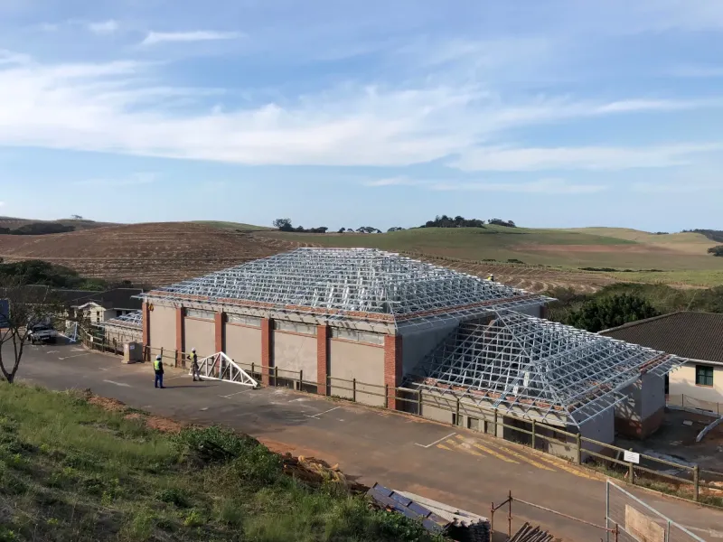 crawford college steel frame trusses roofing